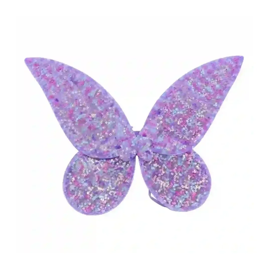 Alas mariposa de lentejuelas · violeta